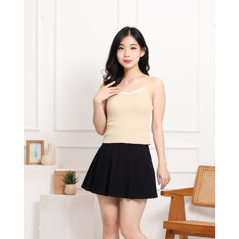 LACY TANKTOP-Tank Top/ Kamisol Knit Renda Korea