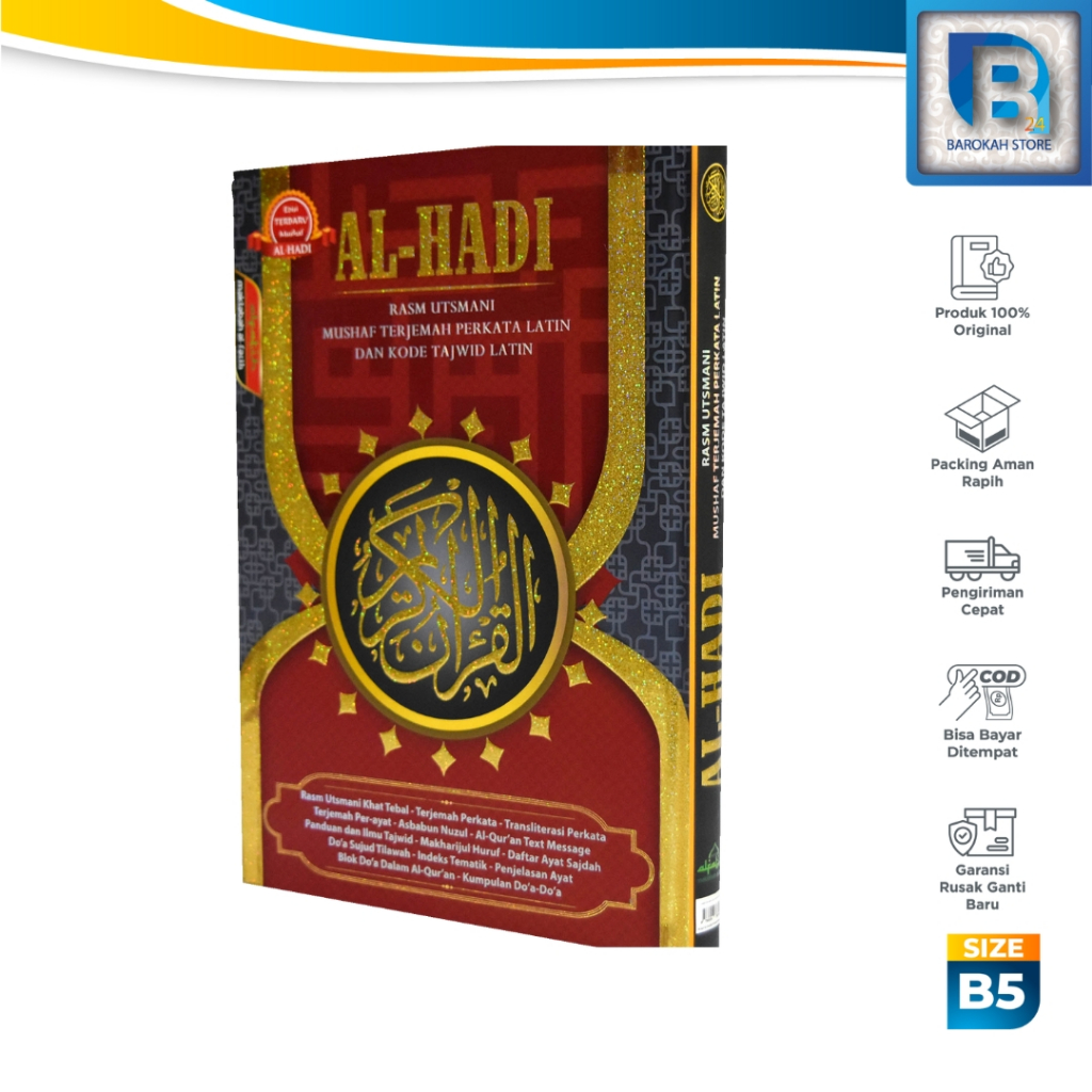 Bisa COD - Al Quran B5 Al Hadi HC - Al Quran Transliterasi Perkata - Al Quran Terjemah Perkata