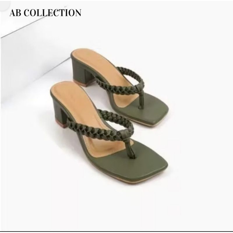 Sandal jepit wanita hak tinggi 5cm