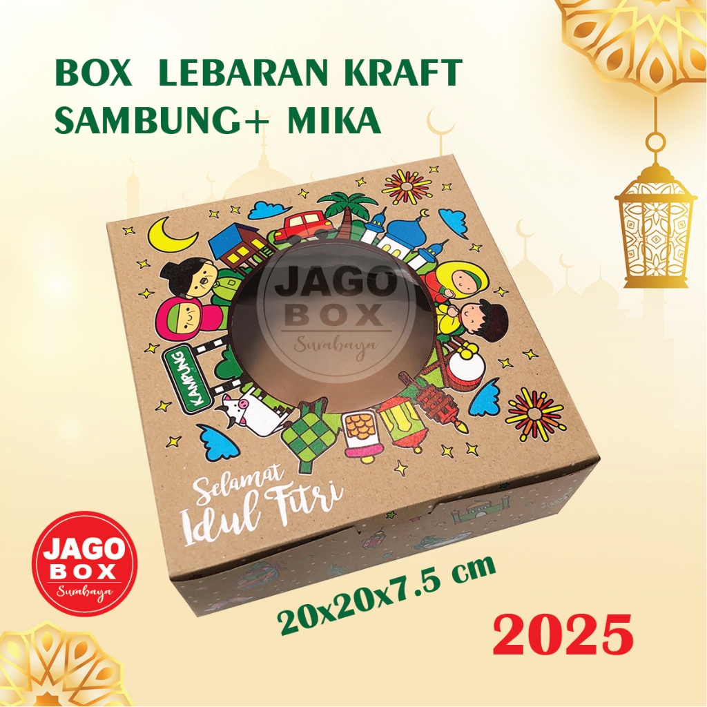 

Box Kraft Hampers Lebaran 20 x 20 x 7,5cm