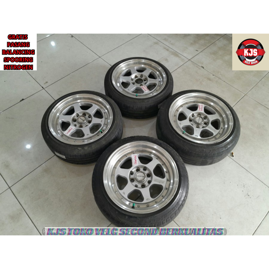 VELG RACING SECOND MODEL HSR RUMOI RING 15 LEBAR 7-8 LOBANG BAUT 4X100-4X114,3 OFFSET 30-35 WARNA SI