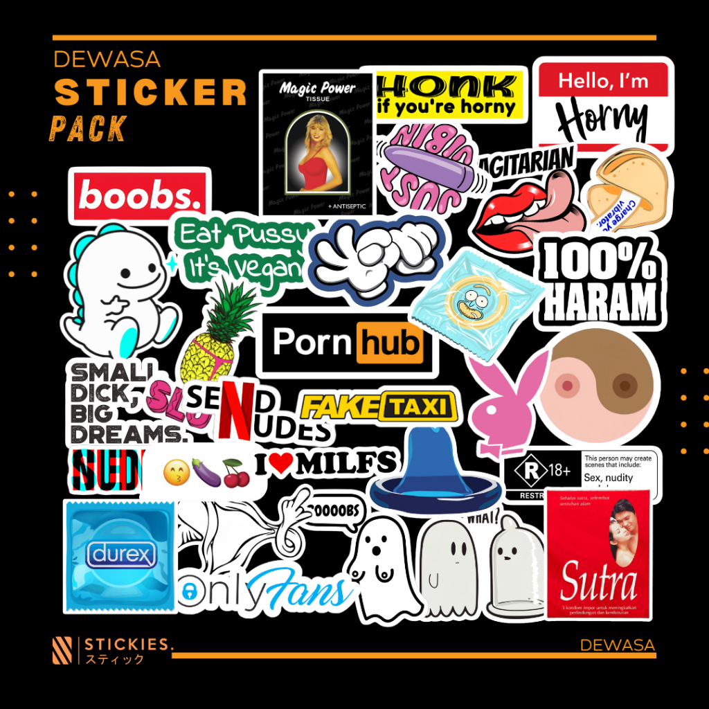 

Sticker/Stiker Pack Vinyl "Dewasa" | High Quality | Murah