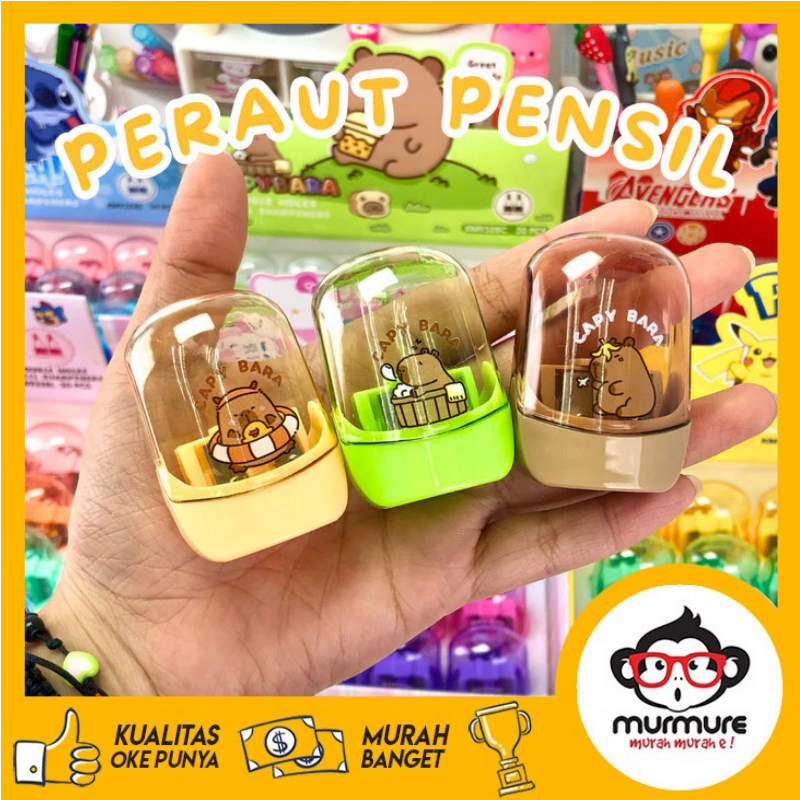

MURMURE I PERAUT PENSIL 2 UKURAN PENSIL SHARPENER CAPYBARA KARTUN LUCU RAUTAN PENSIL RAUTAN PENSIL AVENGERS