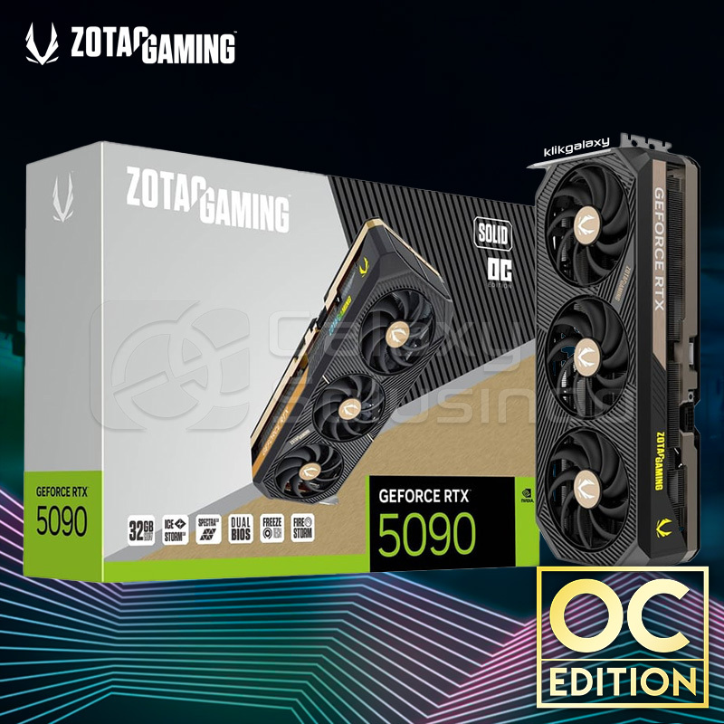 ZOTAC GeForce RTX 5090 SOLID 32GB OC GDDR7 - RTX5090 DDR7 Blackwell VGA