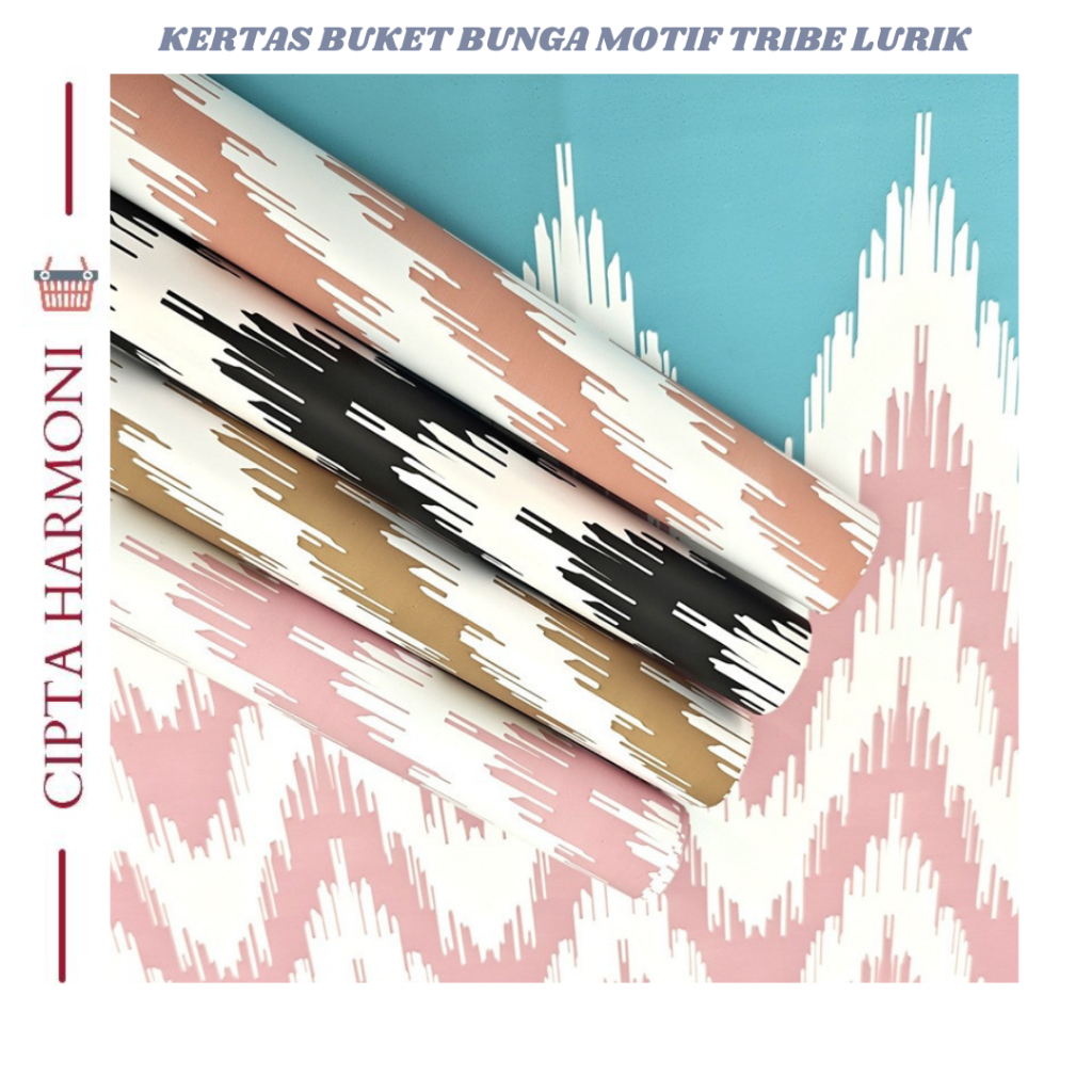 

Flower Wrapping Paper Motif TRIBE LURIK Cellophane Floris Tribal KB022