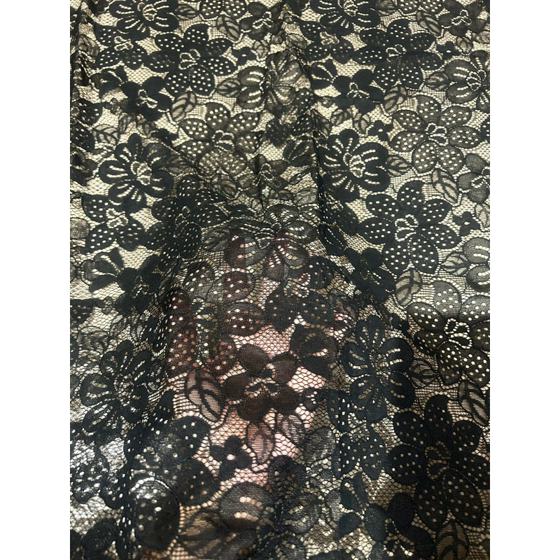 bahan kebaya ilona | bahan brokat hitam