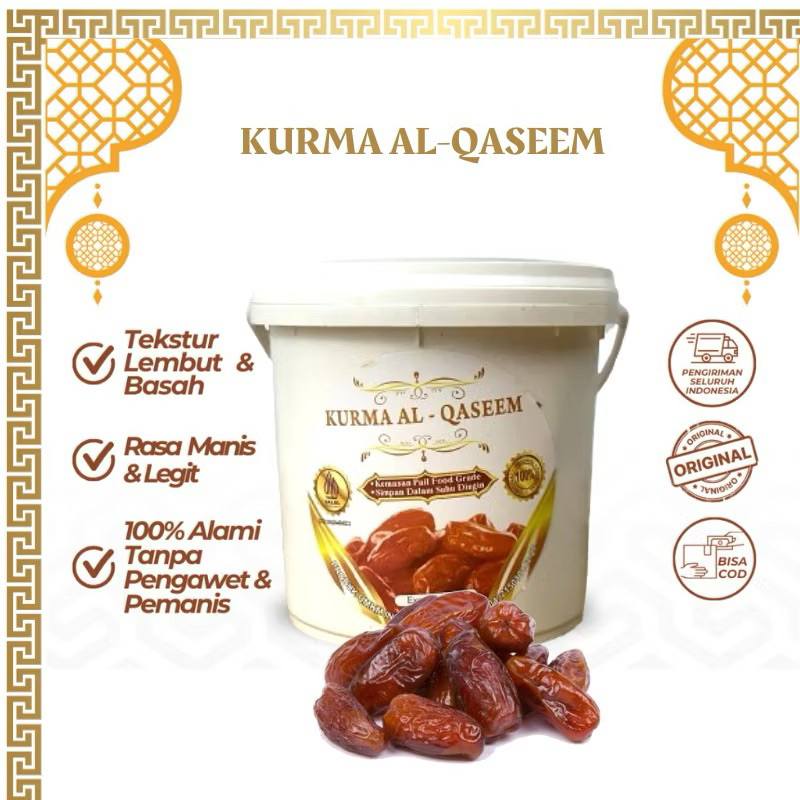 

Kurma Al-Qaseem ember 100% original halal grande A kurma manis kurma halal 400 gram