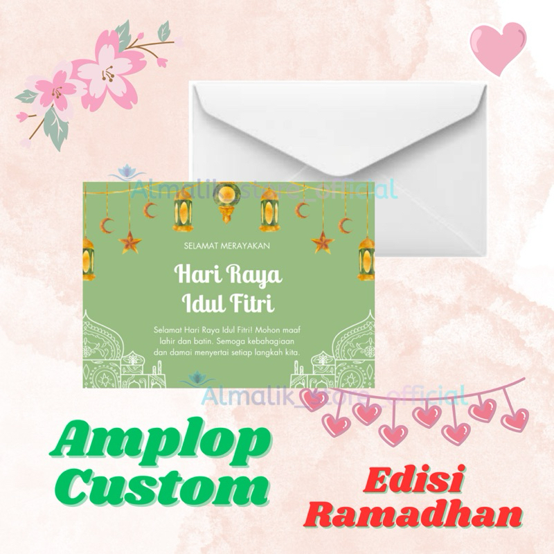 

Edisi idul fitri Amplop custom desain nama murah lebaran