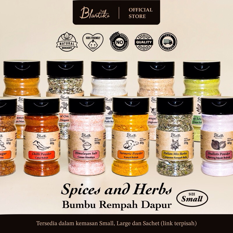 

Blantika - Bumbu Dapur Bubuk All Varian Premium Non Msg / Premium Spices and Herbs