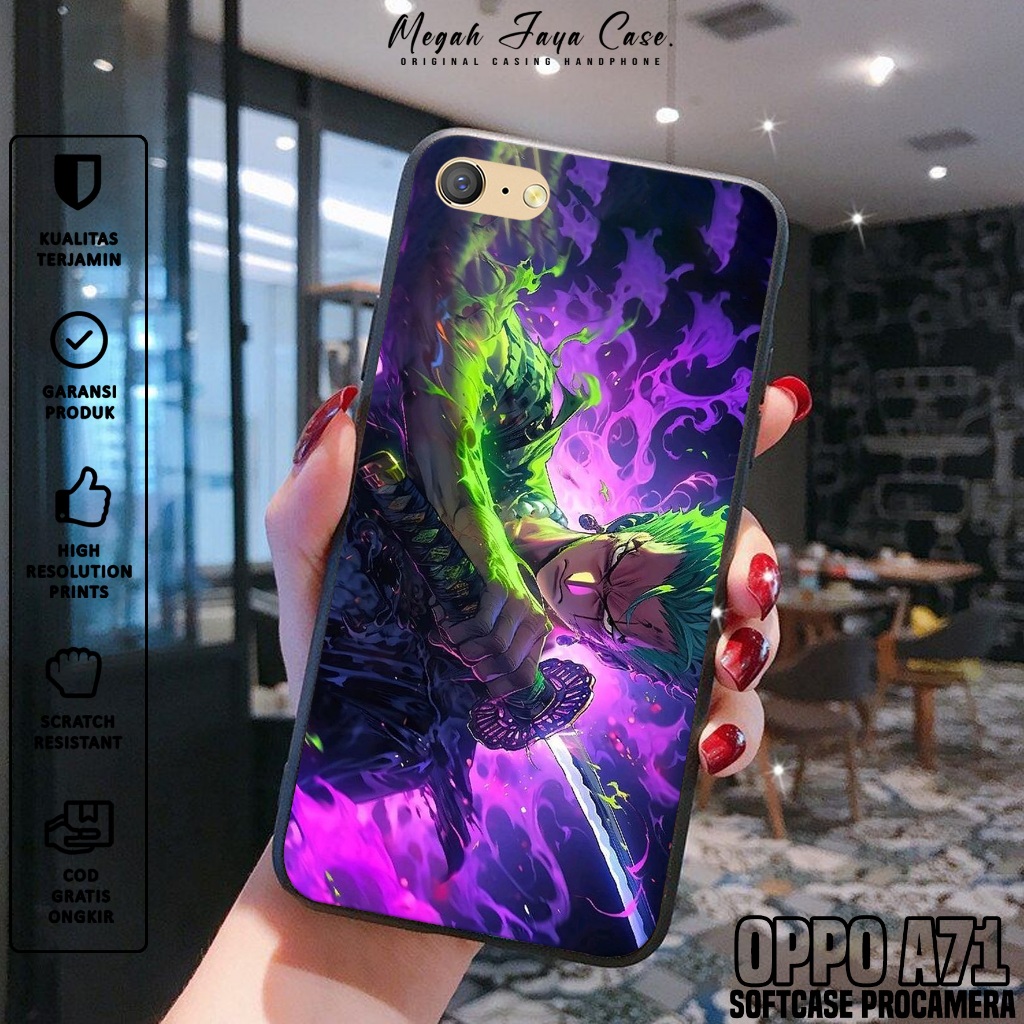 Case Hp OPPO A71 - Softcase OPPO A71 Motif Roronoa Zoro - Casing OPPO A71 - Silikon Hp OPPO A71 - Ke