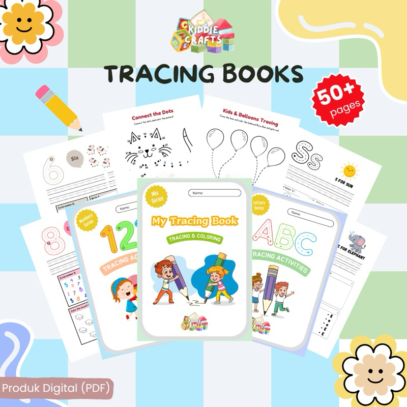 Tracing Worksheet PDF/Printable - Belajar Menulis untuk Anak PAUD