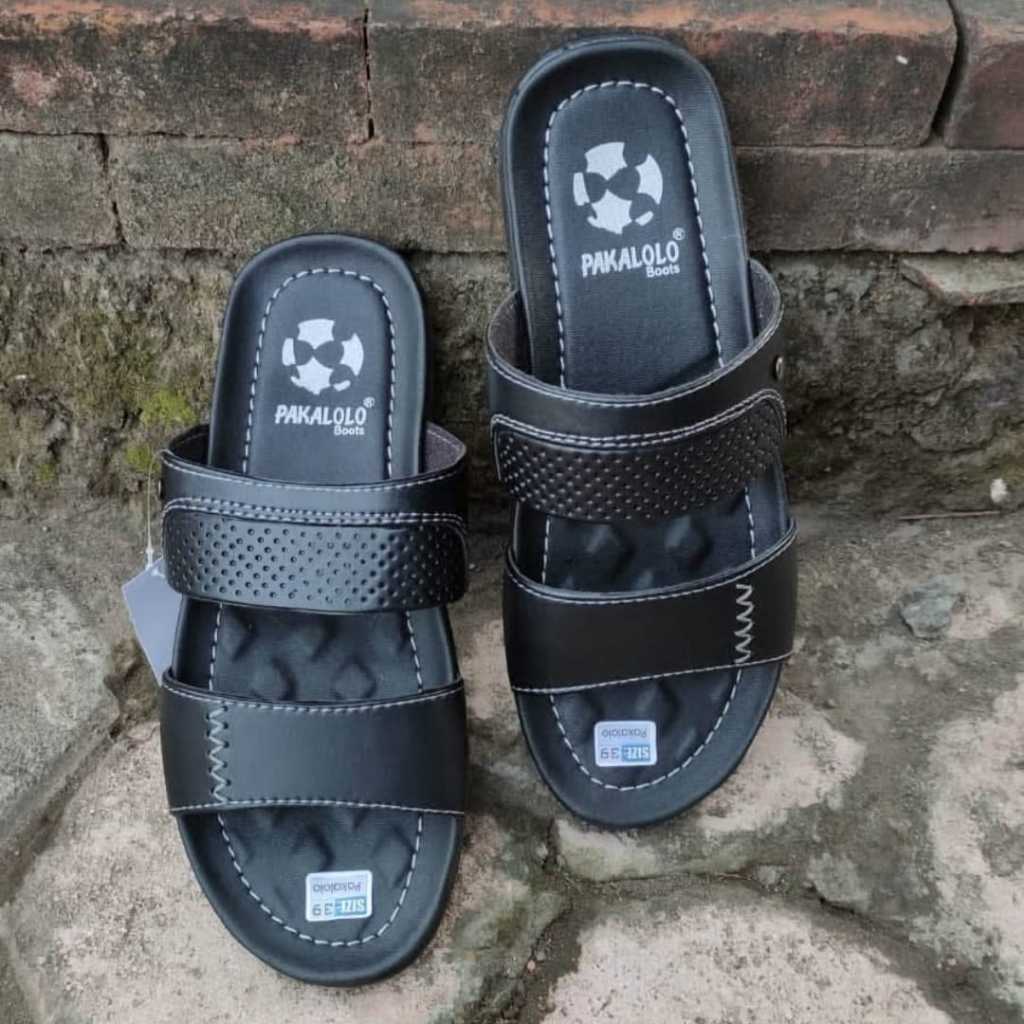SANDAL PAKALOLO N-2353 LEATHER ORIGINAL- Sandal Kulit Asli - Sandal Selop Pria - Sandal Casual