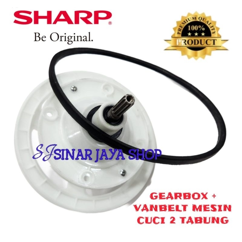 [ SHARP ES-T99SJ ] SET GEARBOX + VANBELT MESIN CUCI SHARP 2 TABUNG GIGI 10