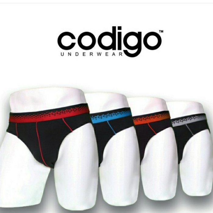 RVC75 - CODIGO 3pcs Celana Dalam Sempak Pria M L XL CD Brief Cowok Katun Polos Underwear Import Mura