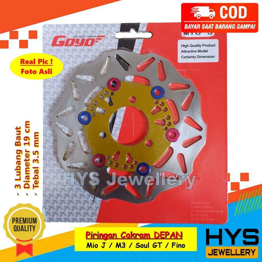 [COD] Piringan Cakram Variasi Yamaha Mio J Soul GT M3 Fino Gear 125 - Rem Depan Disc Brake Sport CNC