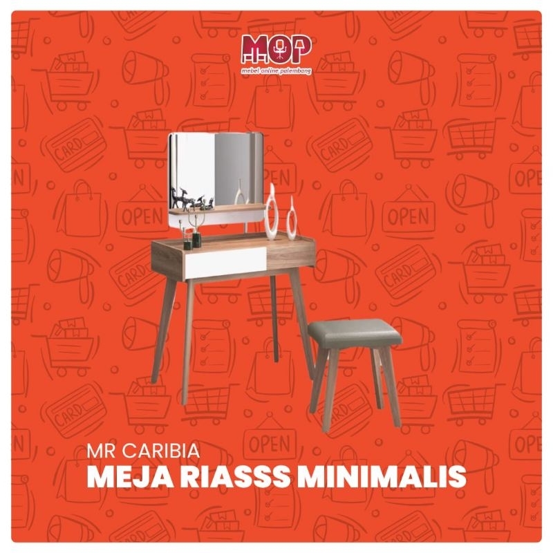 Siantano MR Caribia Meja Rias Modern Minimalis Dressing Table Putih