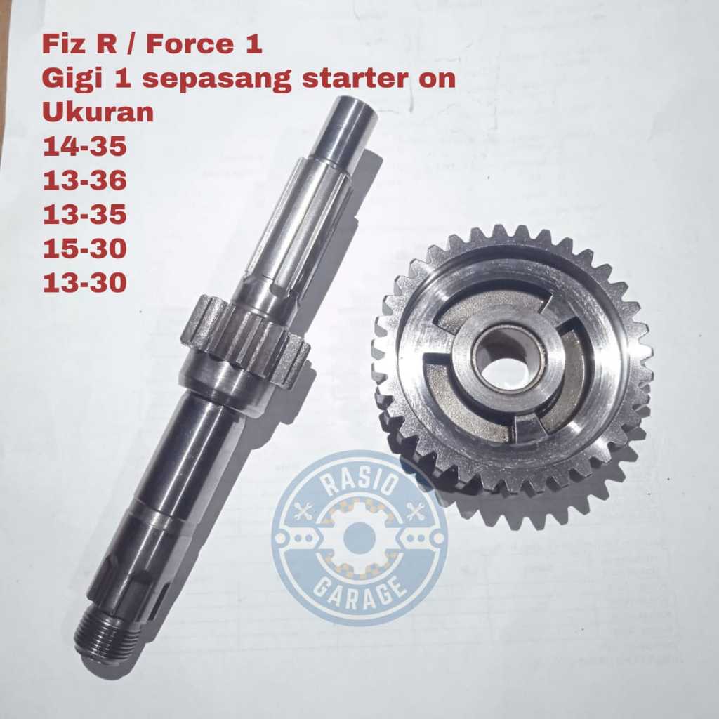 Rasio racing fiz/ fiz r/ force1 gigi 1 sepasang custom drag, roadrace, GTX, kompetisi