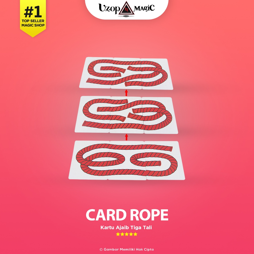 Three Rope Magic Card - Alat Sulap Kartu - Magic Card