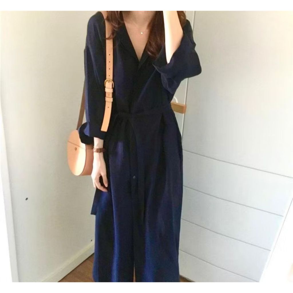 [ARABELLE] midi dress lengan panjang bahan polyester hijab friendly