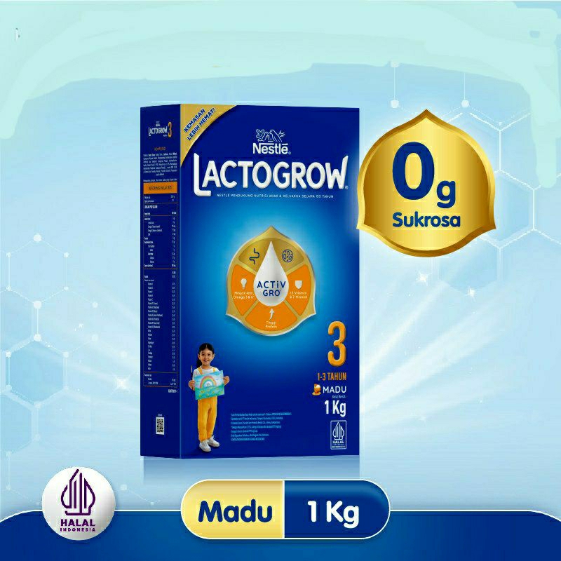 

Nestle Lactogrow Pro 1+ Susu Anak 1- 3 Tahun Madu & Vanila