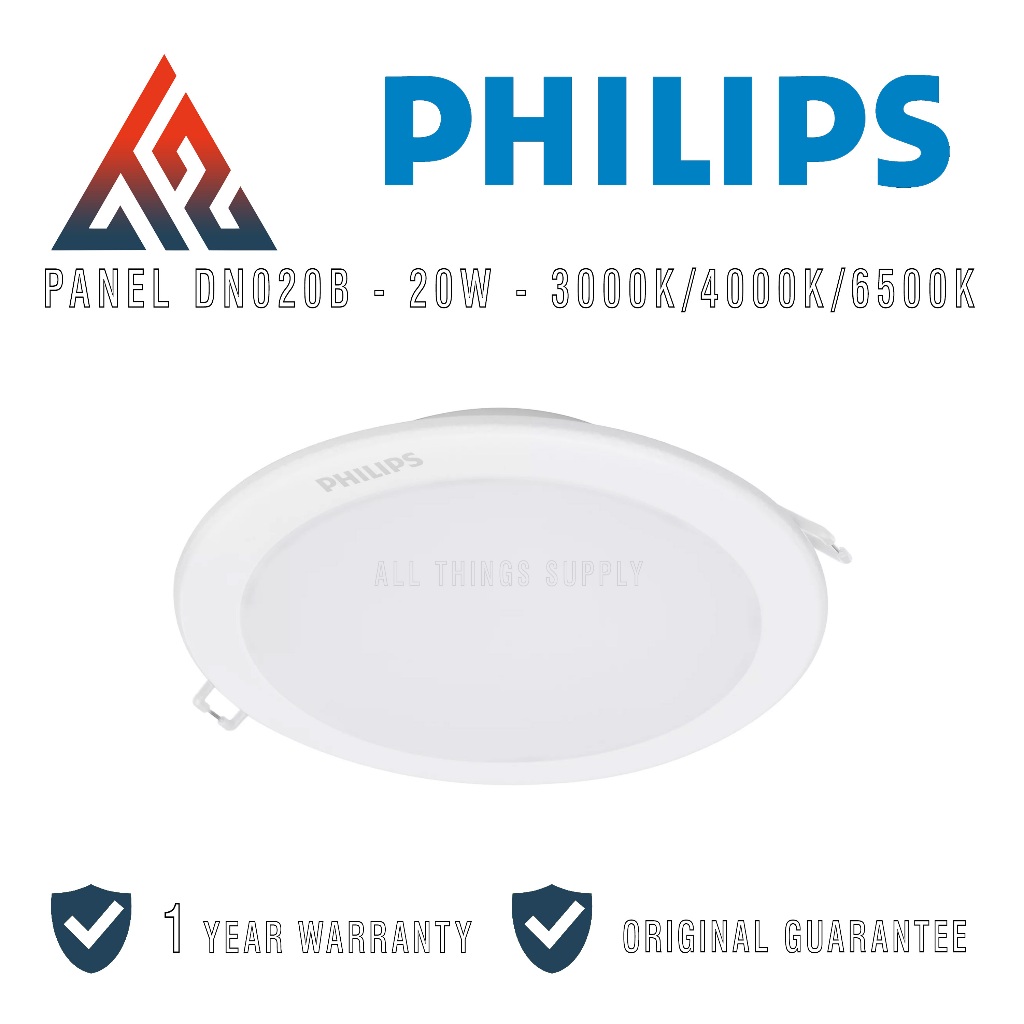 Philips DN020B G4 Lampu Downlight Inbow 20W LED20 Bulat D200 - 20 W 20 Watt 20Watt