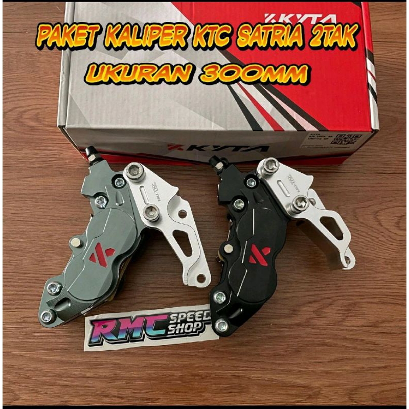 Paket Kaliper Ktc kytaco 4p axial satria 2tak ukuran disc 300mm / Kaliper ktc satria hiu satria lumb