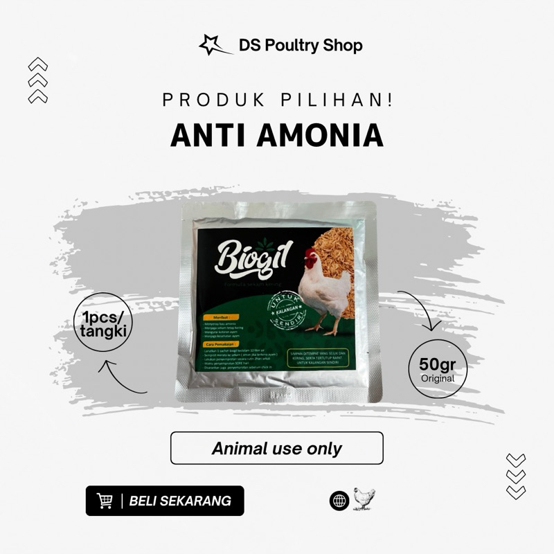 Biogil - Obat semprot sekam - penghilang bau amonia kandang ayam