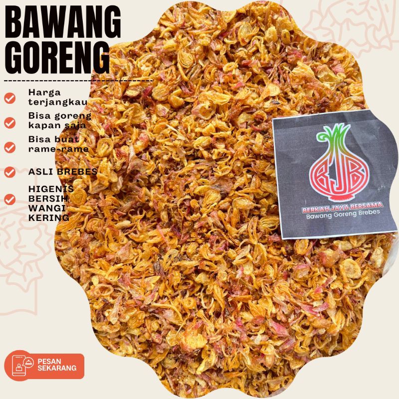 

1/2kg Bawang Goreng Asli Brebes 500gr Bawang Goreng Asli Brebes Grade A Grade B grade C murni Bersih Higenis berkualitas Murah