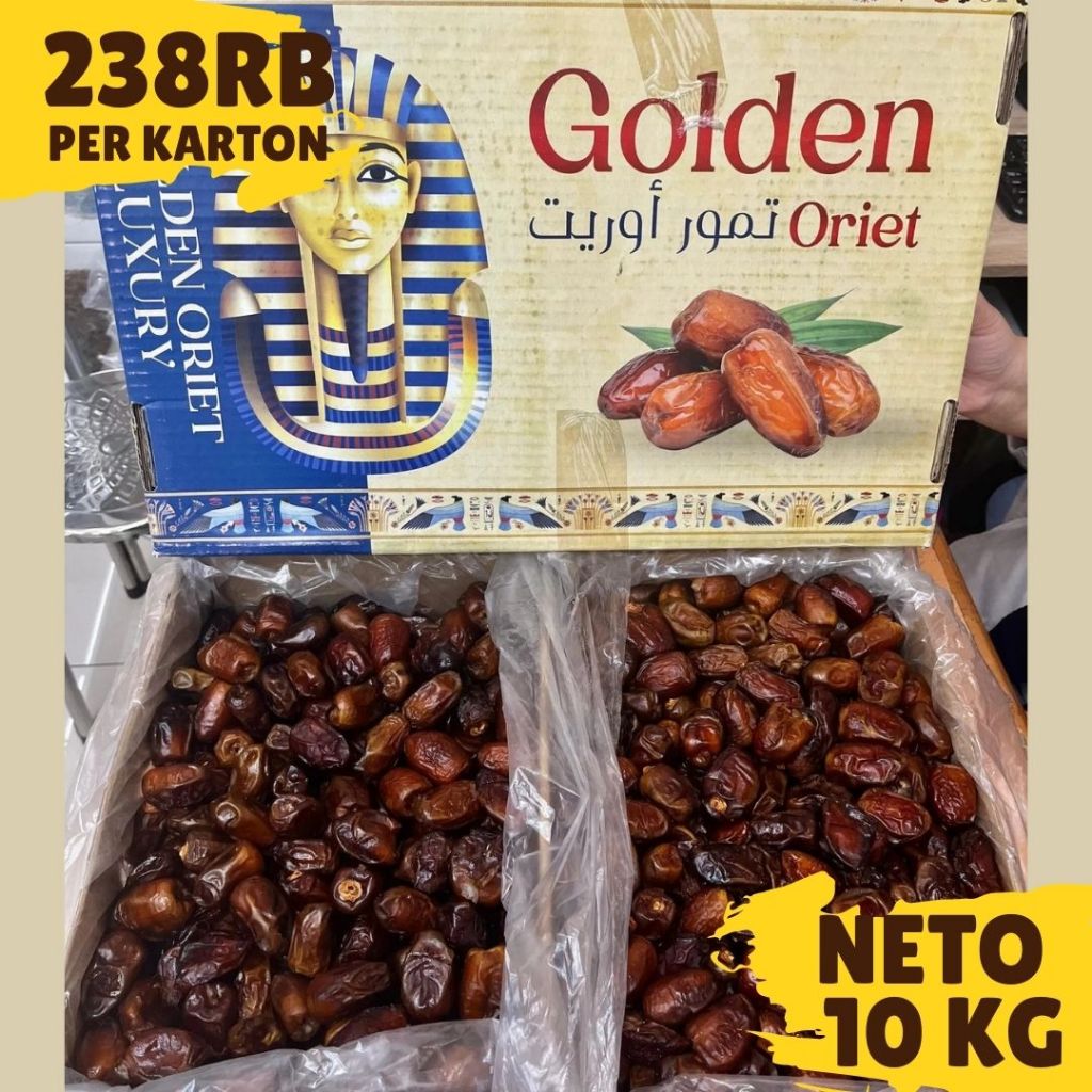 

KURMA IMPOR GOLDEN ORIET NETTO 10 KG PER KARTON