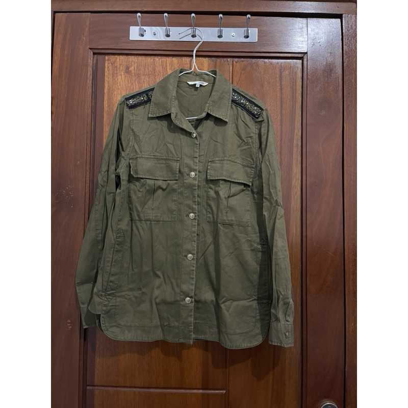 MIXXO KEMEJA ATASAN WANITA HIJAU ARMY