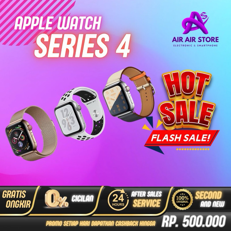Apple Watch Series 4 40mm 44mm Second Mulus Original Fullset
