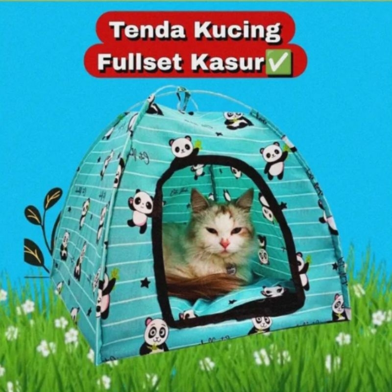 TERBARU Tenda kucing lipat free kasur lucu fullset Kasur motif karakter petbed besar