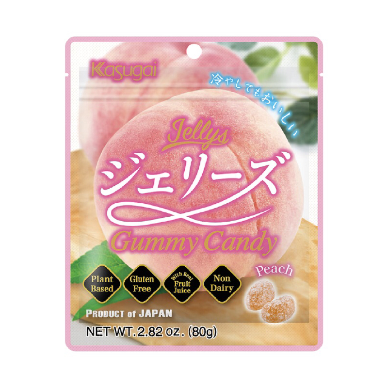 

Kasugai Gummy Candy Peach & Grape 80gr