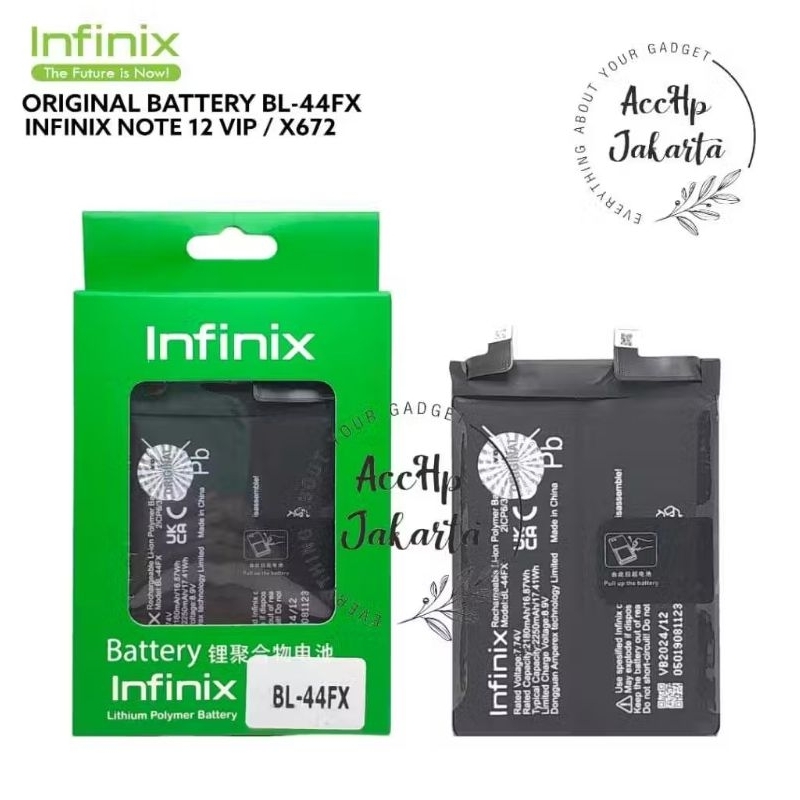 Baterai Batre Infinix Note 12 VIP X672 BL-44FX Batu Batrai BL44FX Battery Original 100% Distributor