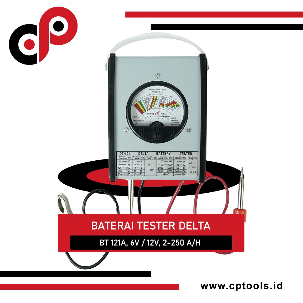 Battery Tester | Tester Baterai | Alat Tes Aki | Delta BT 121A