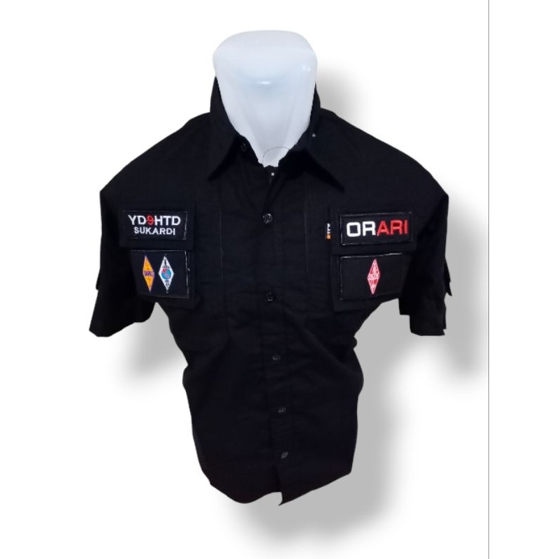 KEMEJA ORARI TACTICAL,  KEMEJA ORARI PEREKAT VELCRO