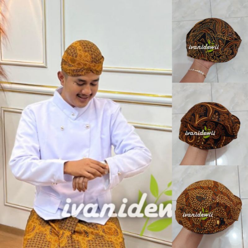 Blangkon Solo - Motif Jarik Coklat || Blangkon Dewasa
