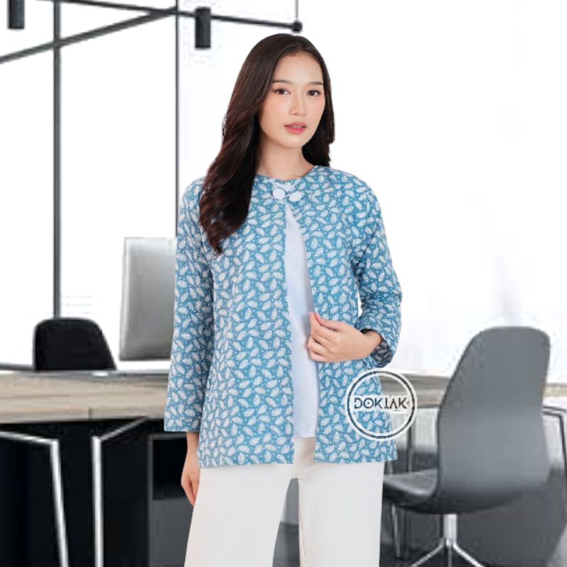 BAJU BATIK WANITA MODEL BOLERO MODERN
