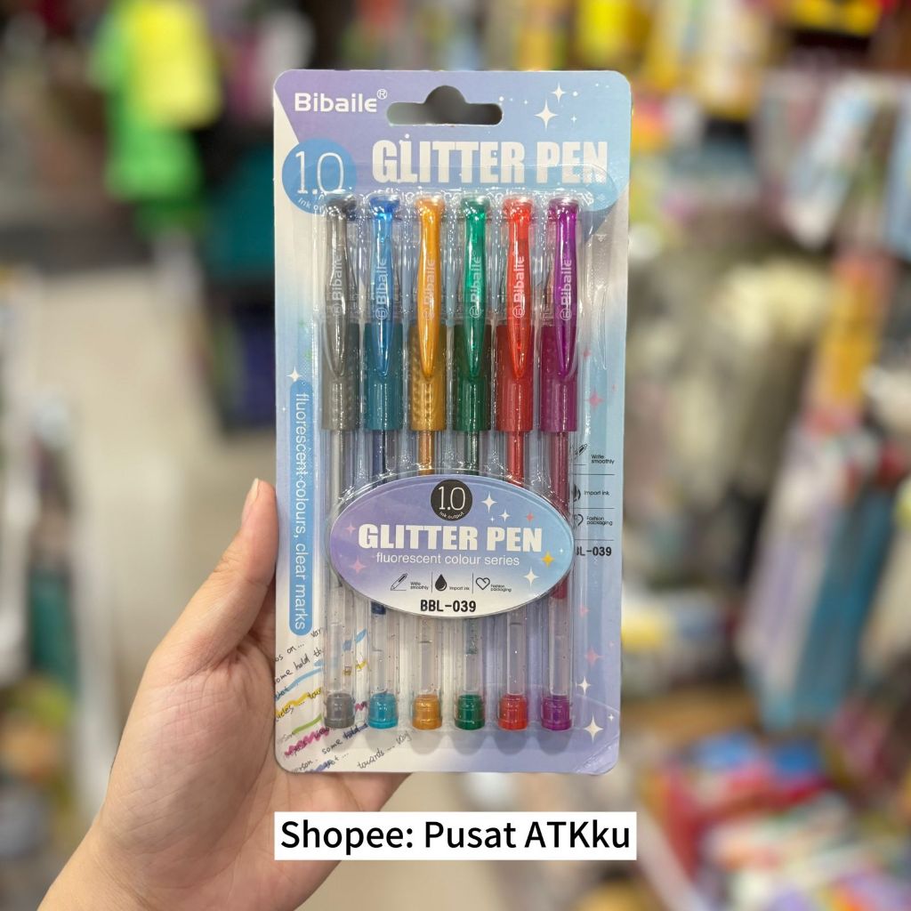 

Pulpen Glitter Bibaile / Pen Glitter / Pena Glitter / Glittery Pen / Pulpen Warna Glitter / Glitter / bibaile glitter pen