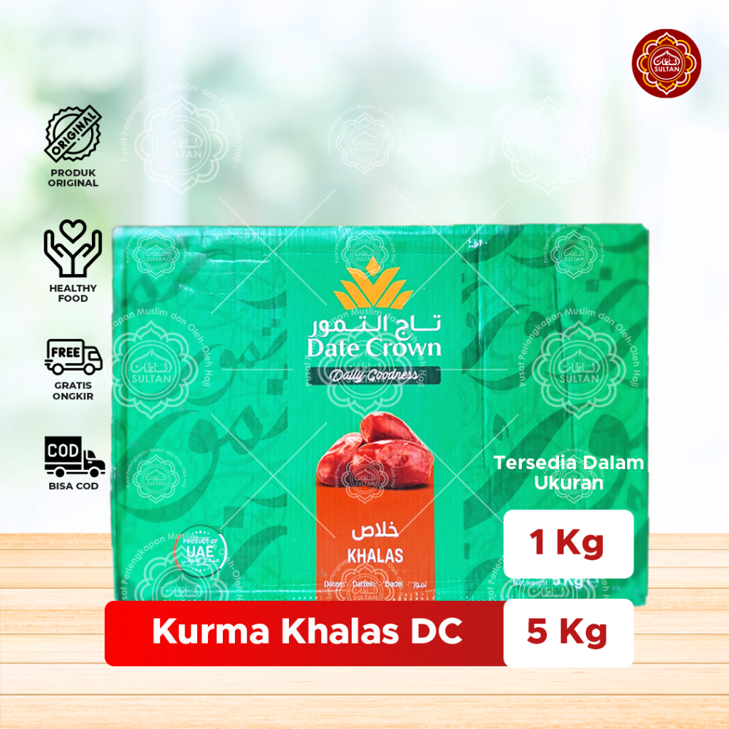 

KURMA KHALAS DATE CROWN 5kg Original Premium Kurma Manis Karamel