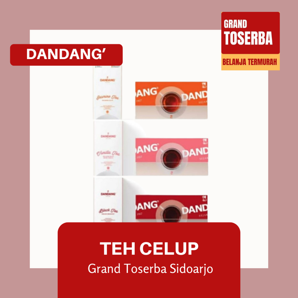 

DANDANG 25'S TEH CELUP / BELI 2 GRATIS 1 / RASA BLACK TEA, VANILA, DAN JASMINE