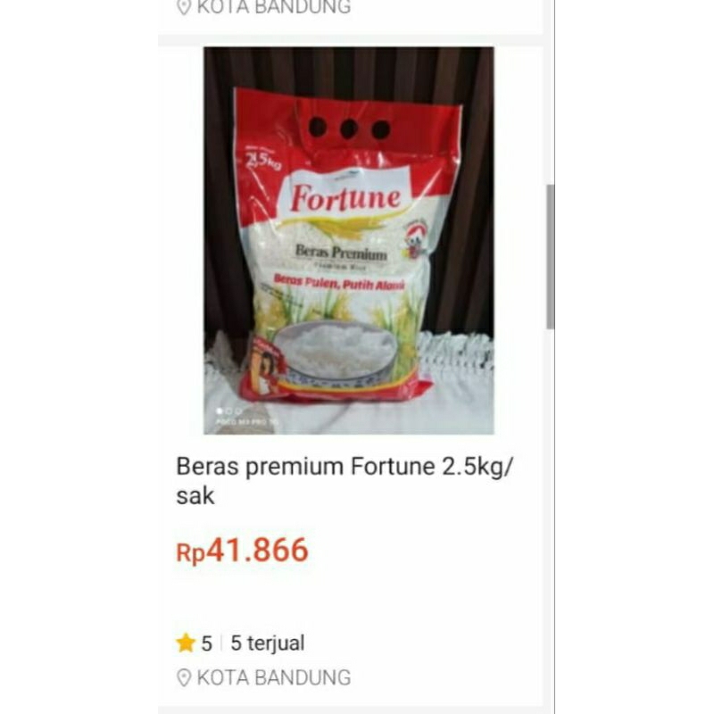 

Beras Fortune 2.5kg