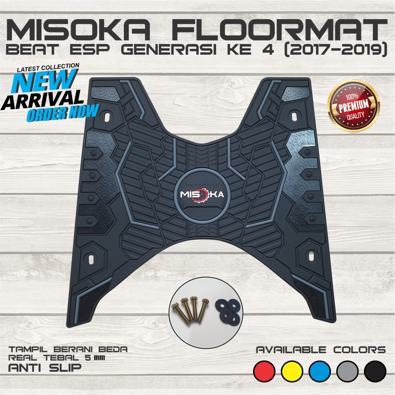 Misoka Floormat Beat ESP  2017 2019 Karpet Motor Rubber Karet Keren Murah