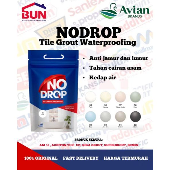 Semen Nat Keramik Tile Grout No drop Nodrop Kamar Mandi Dapur - 056 KUNING