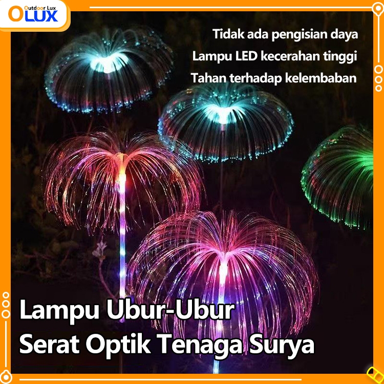 OLUX Lampu bunga hias taman tenaga surya Outdoor/Lampu air mancur/Lampu taman LED solar berubah 7 wa