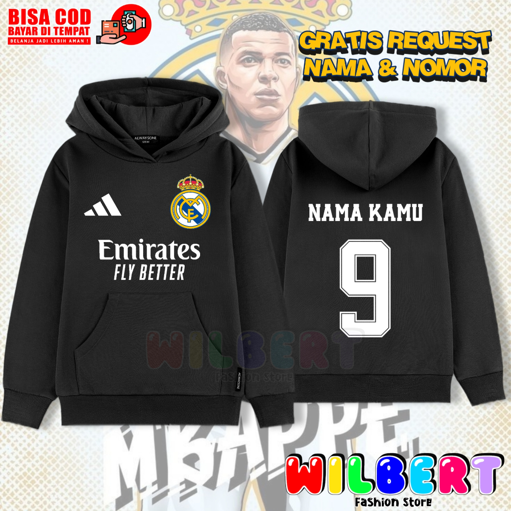 Disc Hoodie Anak Realmadrid / Jaket Anak Real Madrid Jaket Bola Anak