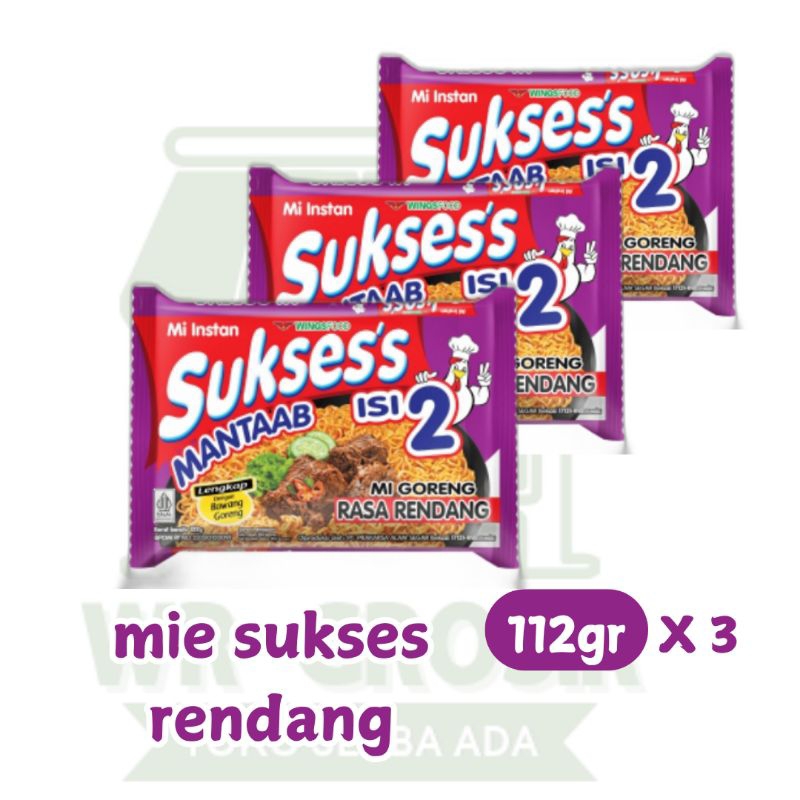 

Mi Instan Sukses' Mantaab Rasarendang 112gr x 3