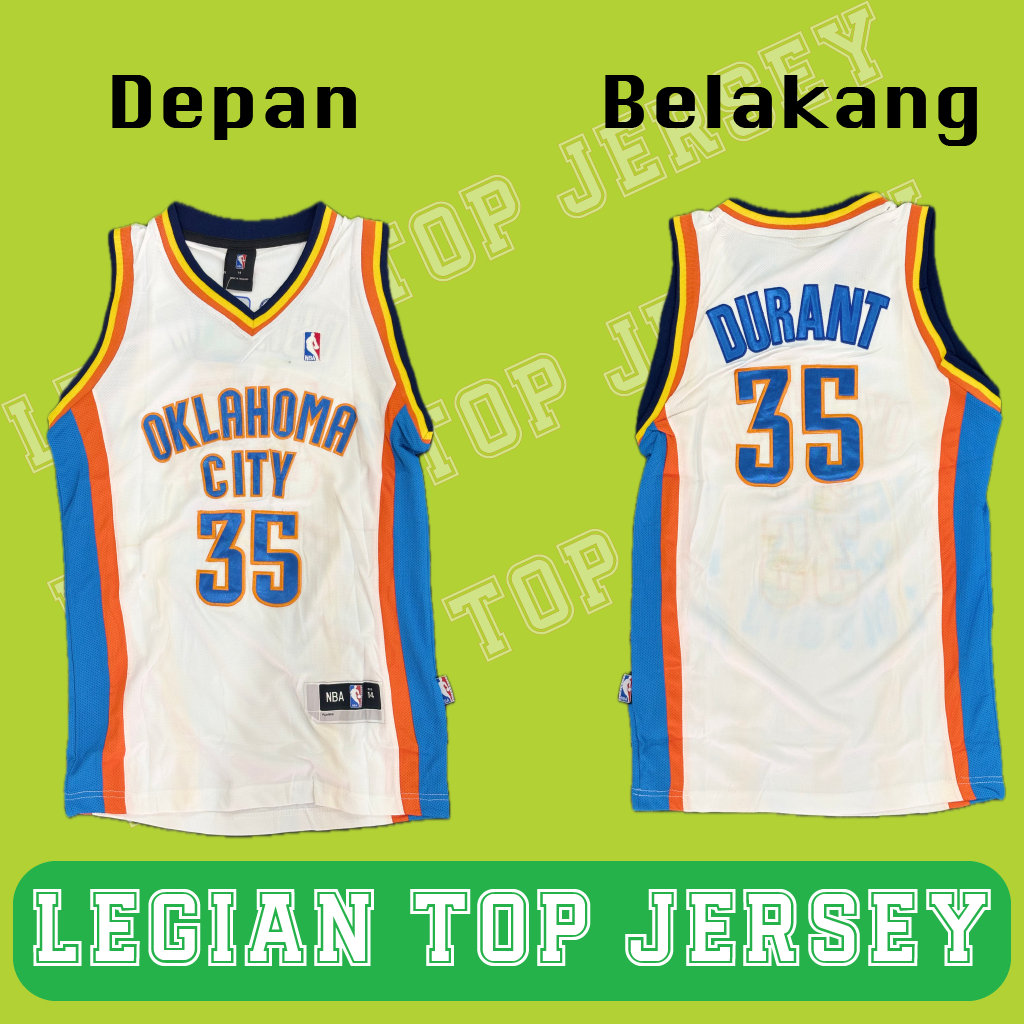Obral Jersey Basket NBA Oklahoma City Thunder Putih DURANT