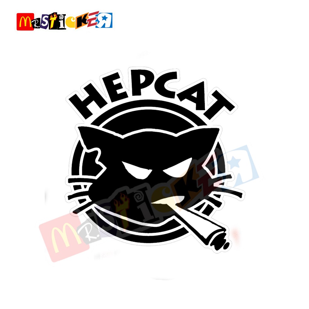 

sticker band HEPCAT logo diecut stiker ska and reggae