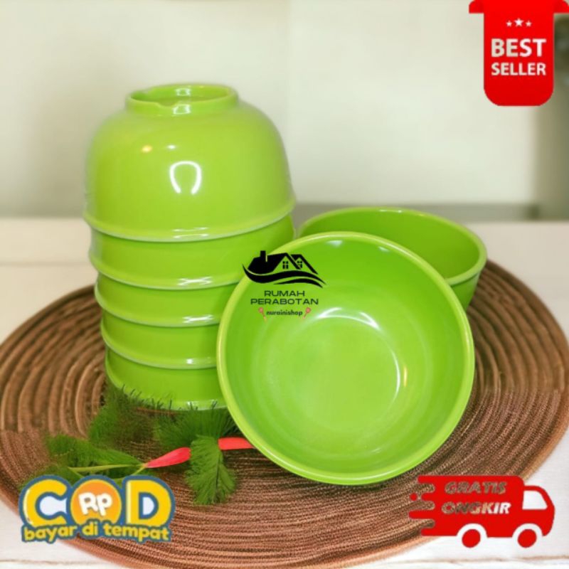 [RP] 1 lusin Mangkok Kecil Semi Melamin Bulat KVN MK-05